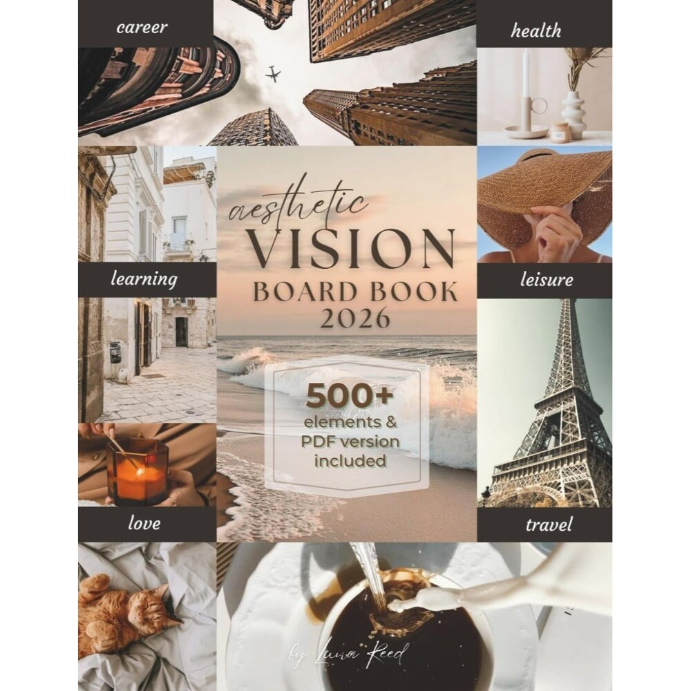 Luna Reed Aesthetic Vision Board Book 2026 Goal Manifestation